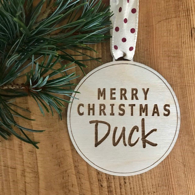 Merry Christmas Duck Derbyshire Bauble