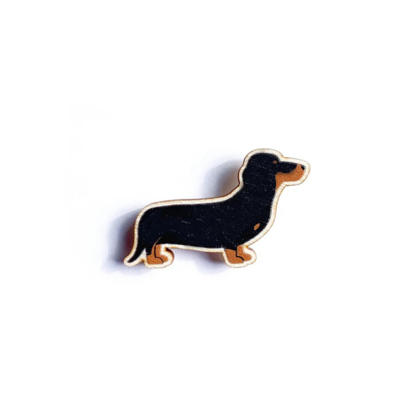 dachshund-wooden-pin-badge