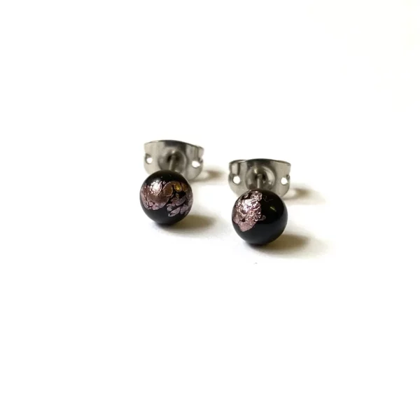 Black-glass-Palladium-studs