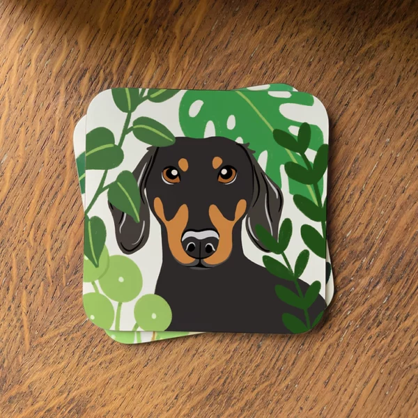 Black-and-Tan-Daschund-Coaster