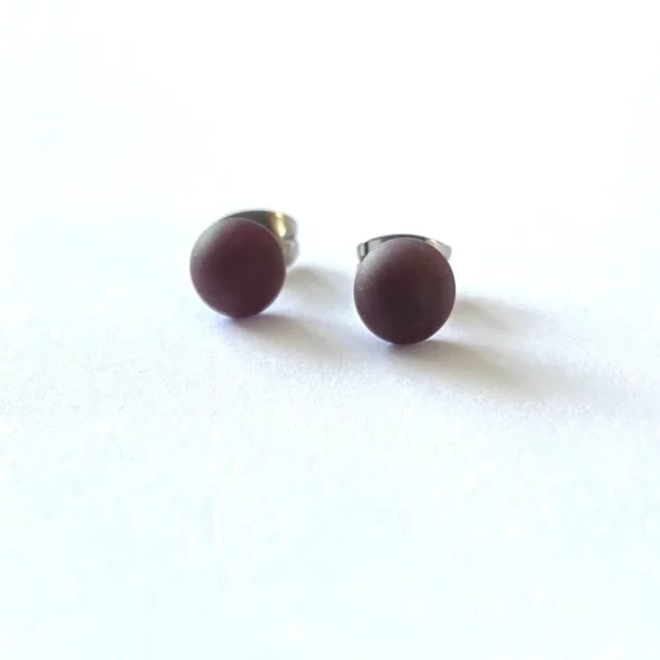 Frosted-Blackcurrant-Handmade-Glass-Mini-Stud-Earrings