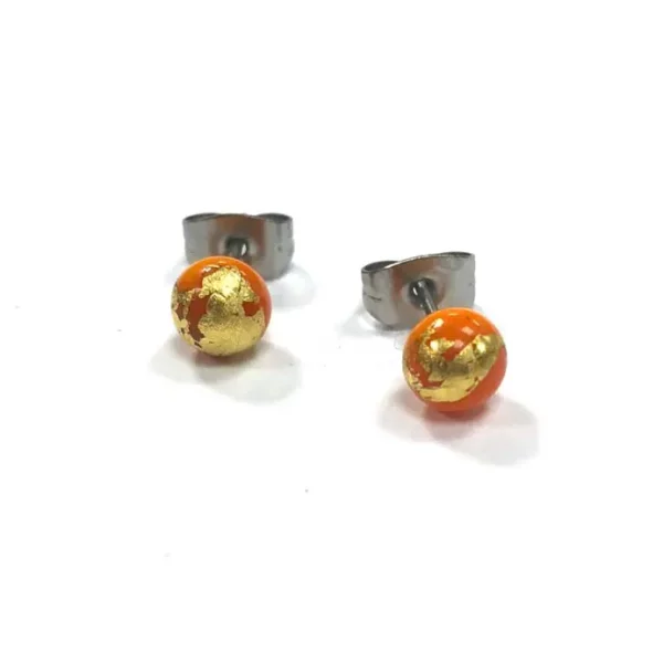 helen-chambers-orange-glass-stud-earrings