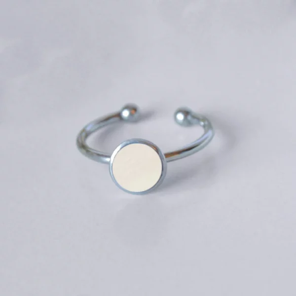 Polymer-Clay-Adjustable-Stainless-Steel-Ring-Beige