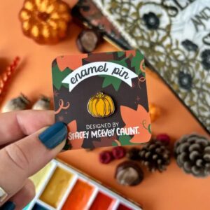 stacey-mcevoy-caunt-enamel-pumpkin-pin-badge