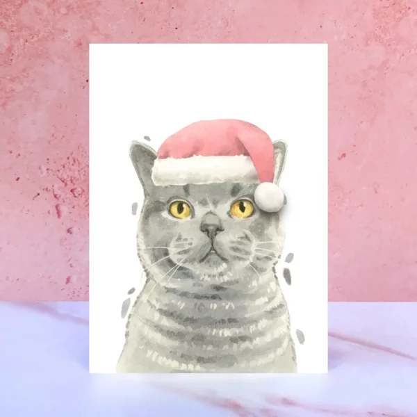 British-Shorthair-Cat-Christmas-Card