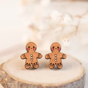 Hand-Painted-Gingerbread-Man-eco-Wooden-Earrings