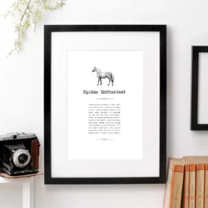 Equine-Enthusiast-Unframed-A4-Print-Horse-Rider