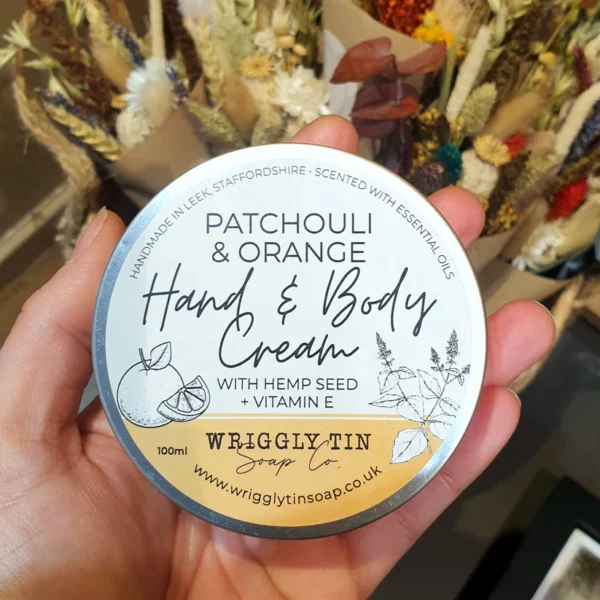 HAND-&-BODY CREAMS - with Vitamin E & Hemp Seed Oil Patchouli and Orange